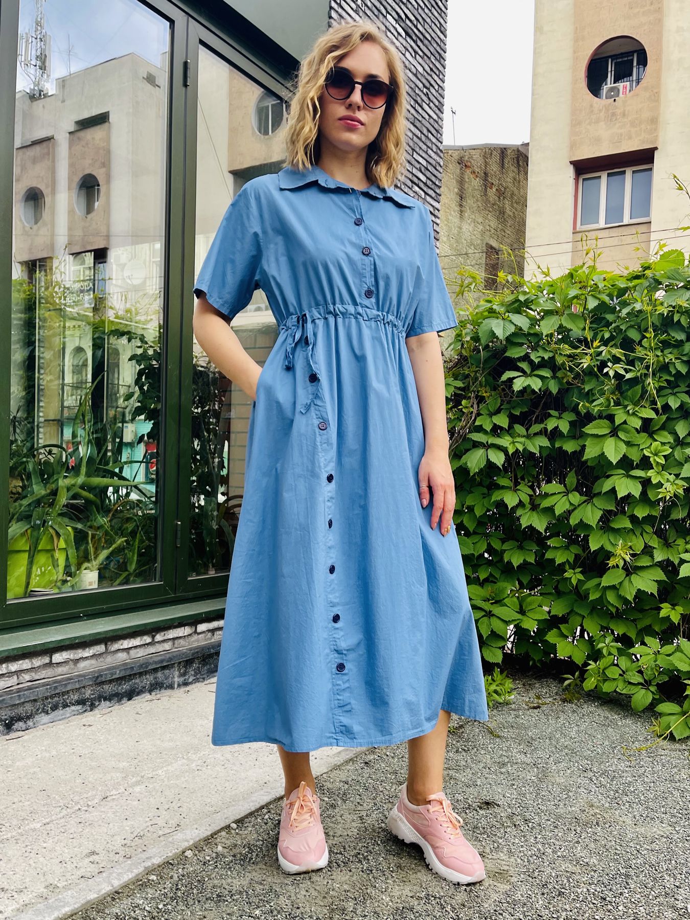 

Платье CASSO 9195.386 Джинсовый р.Oversize