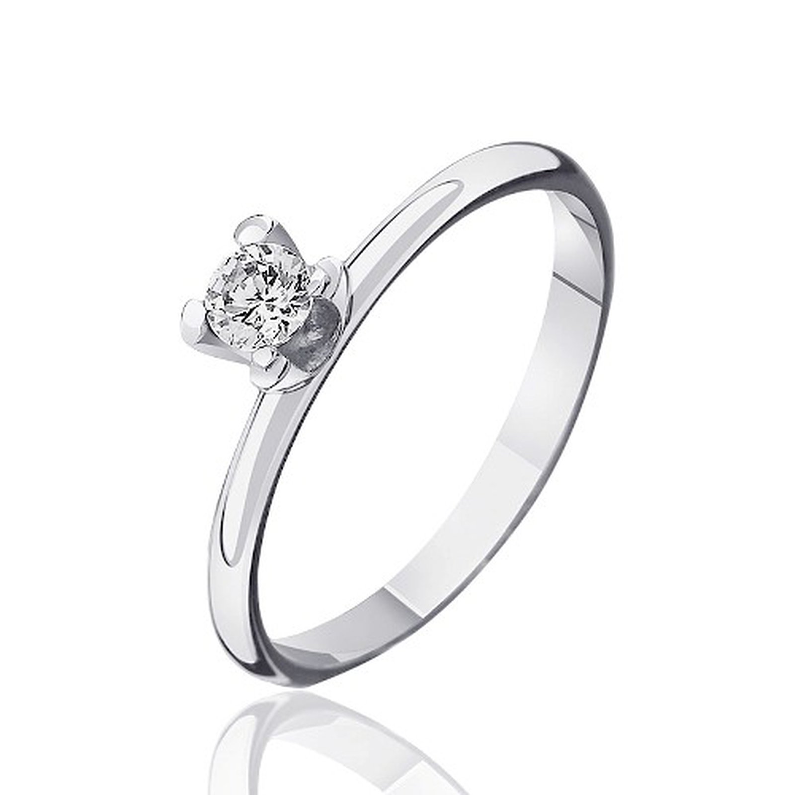 

Кольцо из белого золота с Swarovski Zirconia 312290, размер 18
