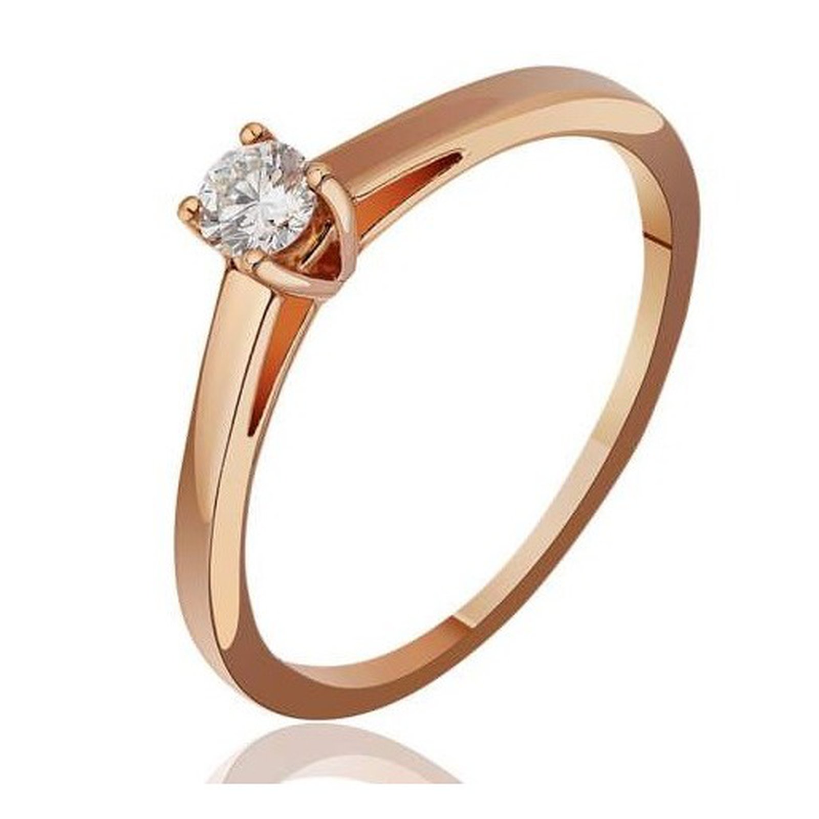 

Кольцо из красного золота с Swarovski Zirconia 1704298, размер 16