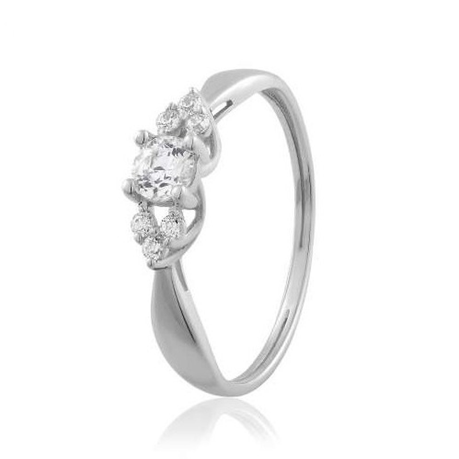 

Кольцо из белого золота с Swarovski Zirconia 1745697, размер 16.5