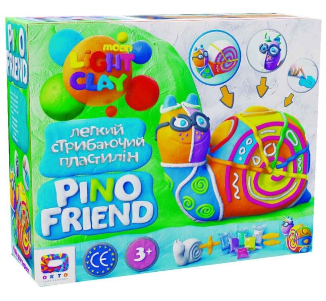 

Набор для лепки Окто"Pino Friend: Динозаврик Райли" лёгкий прыгающий пластелин (Т335)