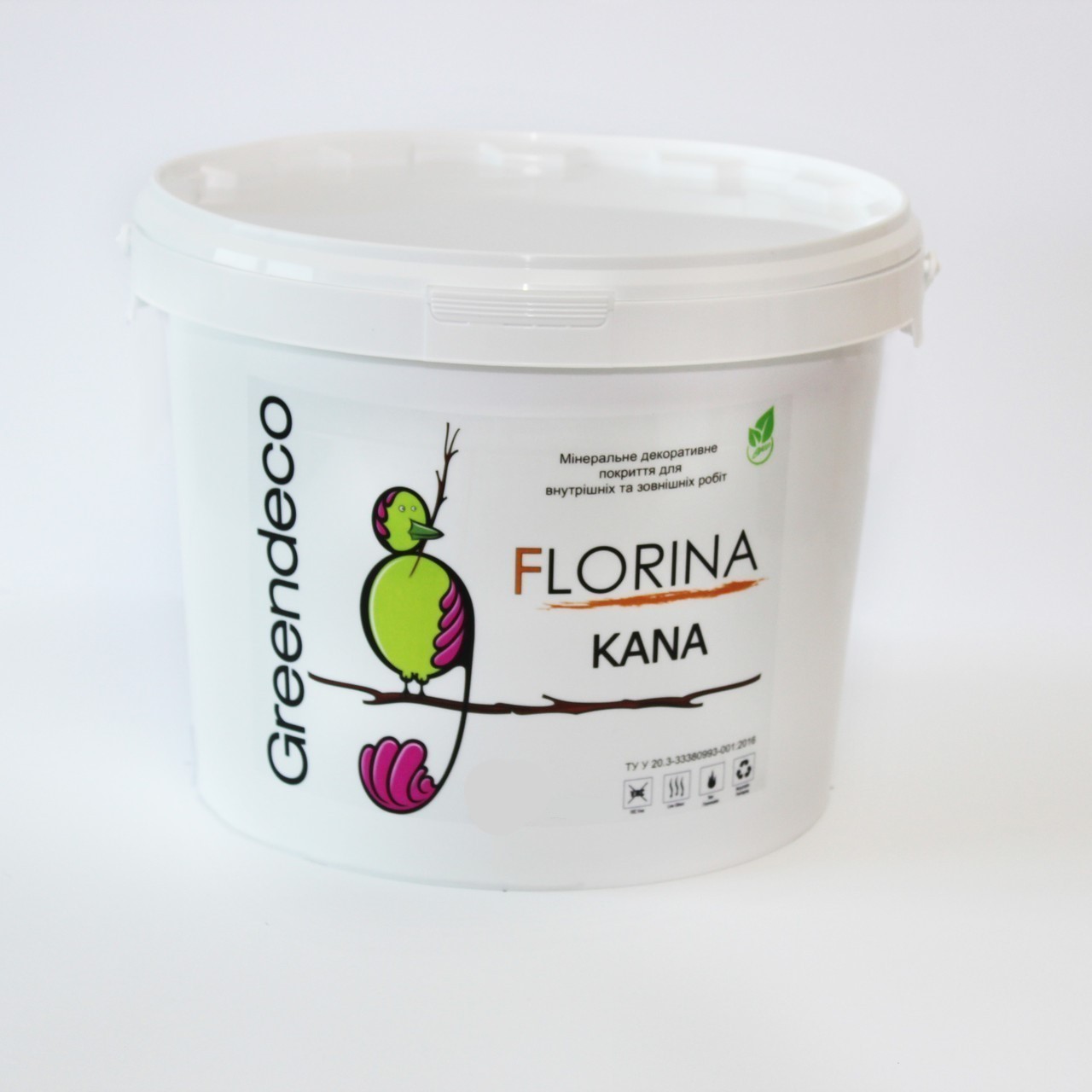 

Декоративная штукатурка Greendeco Florina Kana White 8 кг
