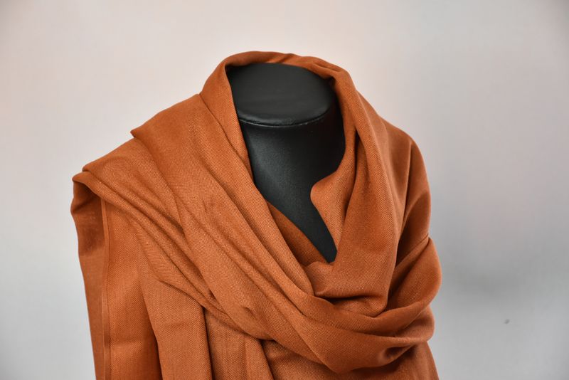 

Шарф палантин теракотовий Ozsoy 65*170см. (P-496)