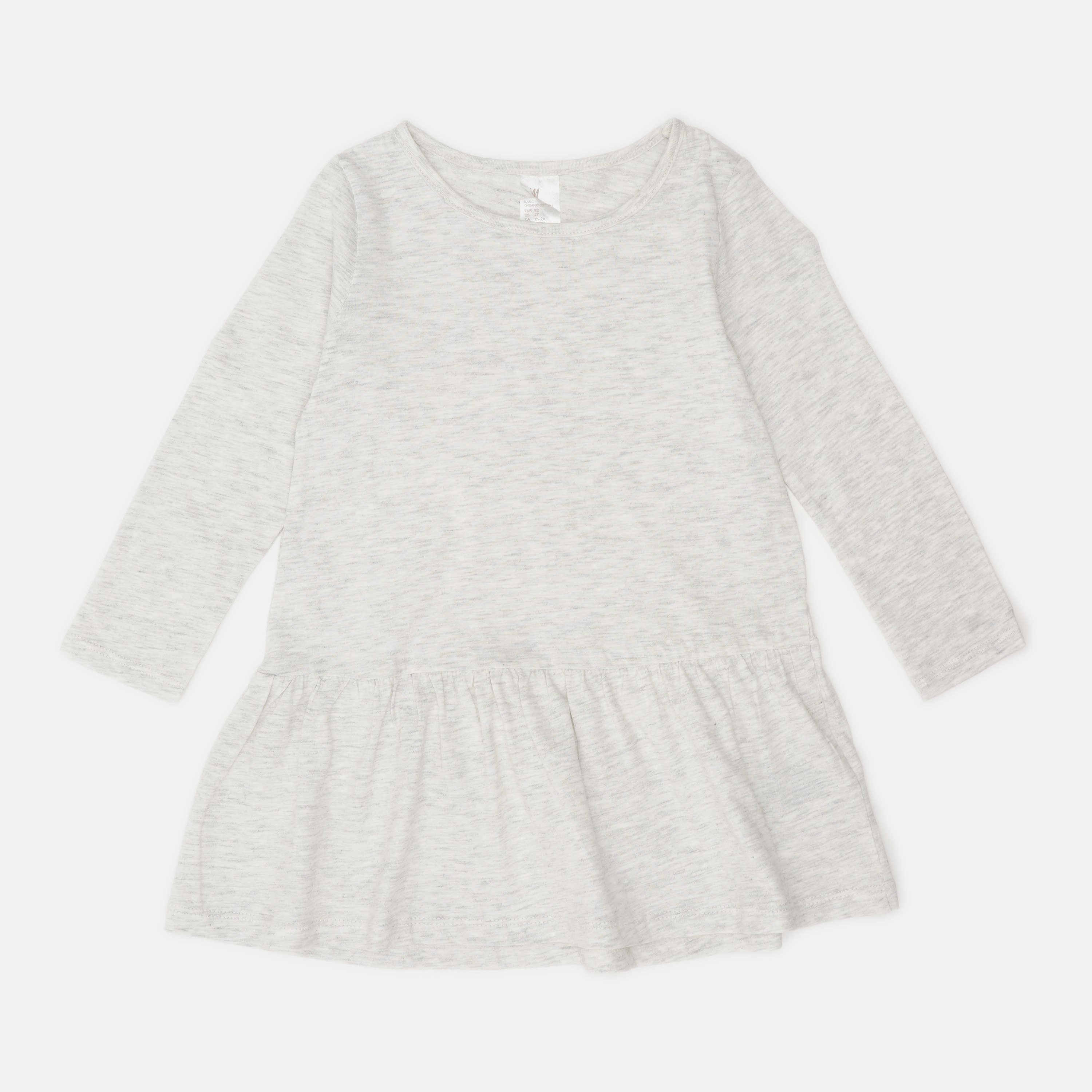

Платье с длинными рукавами H&M 604-89449822 92 см Светло-серое