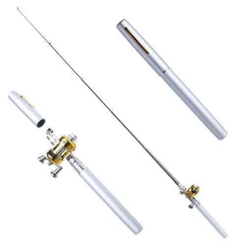 

Карманная ручка-удочка с катушкой Pocket Fishing Rod серая