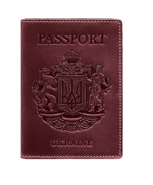 

Обложка для паспорта BlankNote бордовая BN-OP-UA-vin