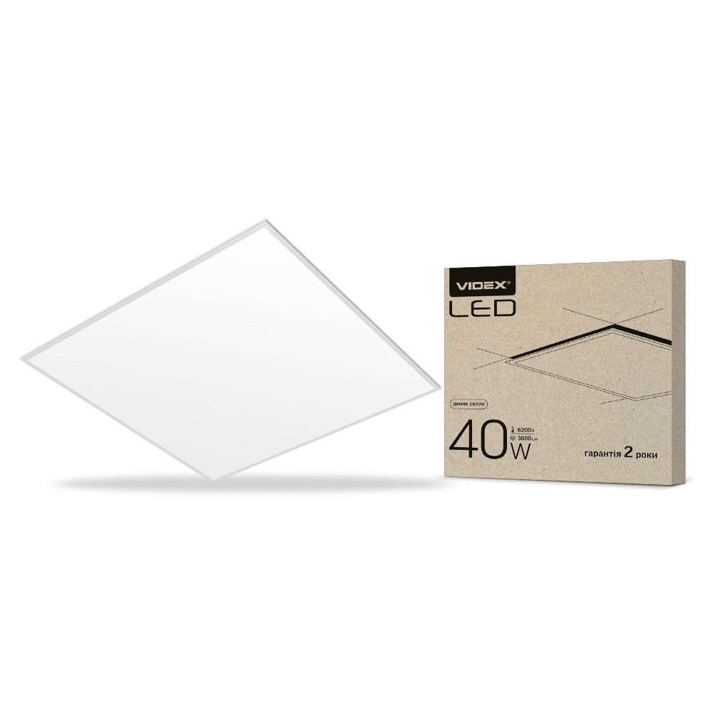 

LED панель VIDEX 40W 6200K 220V матовая (VL-P406W)