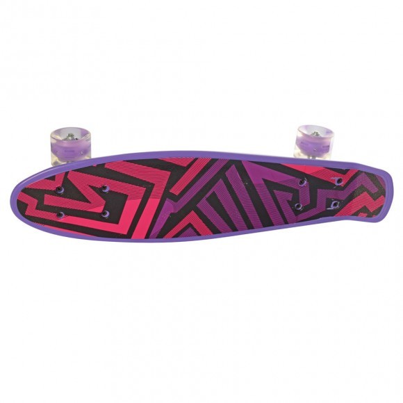 

Скейт Пенни борд Penny board Profi MAXLEND с рисунком для детей и подростков Фиолетовый RLMS 0749-1