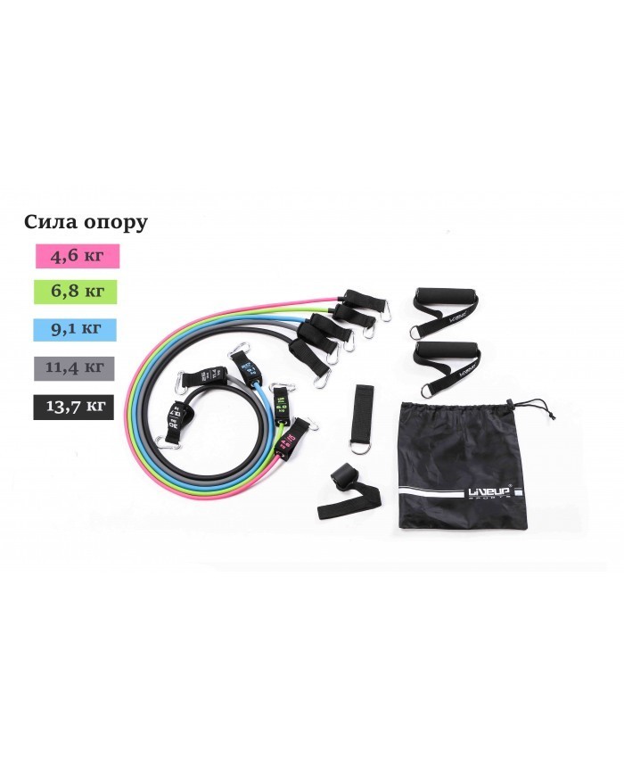 

Набор эспандеров 5шт LiveUp EXPANDER TUBE SET