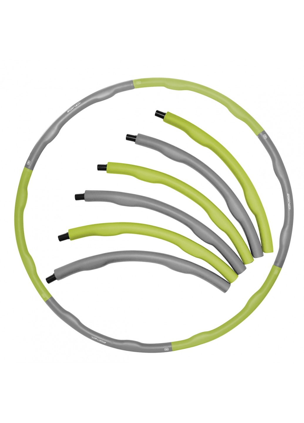 

Обруч массажный Hula Hoop SportVida 100 см 1.2 кг SV-HK0339 Grey/Green