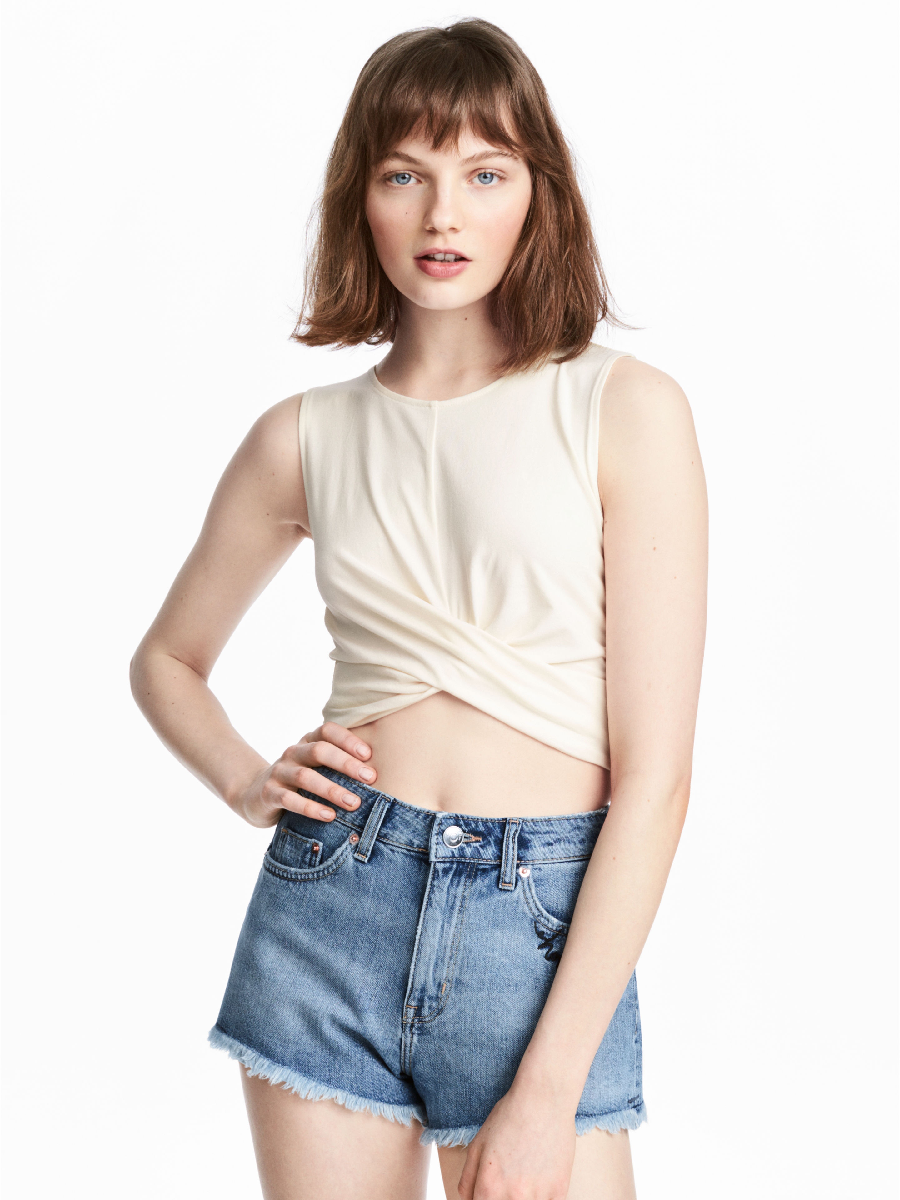 

Топ H&M 5126155-ABAK XL Молочный