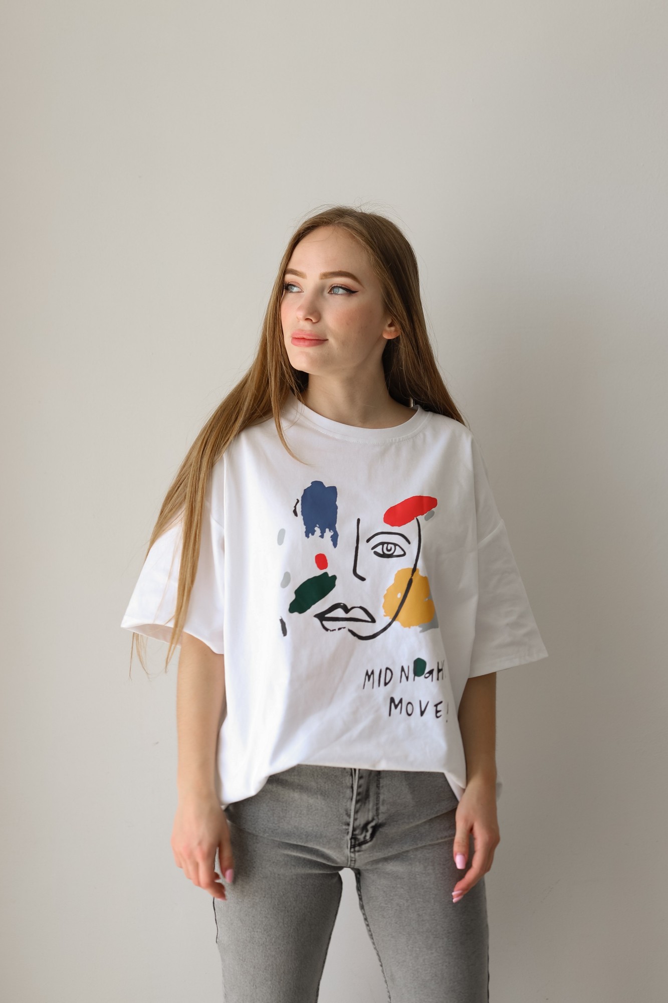 

Футболка HYK Face ONE SIZE Белая