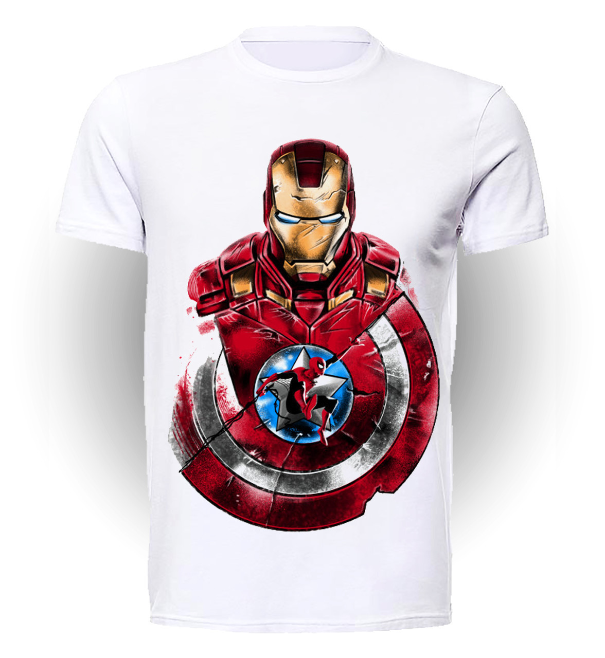 

Футболка GeekLand Железный Человек Iron Man with shield and spidey art IM.01.063 (FU21IM.01.063/boy-146)