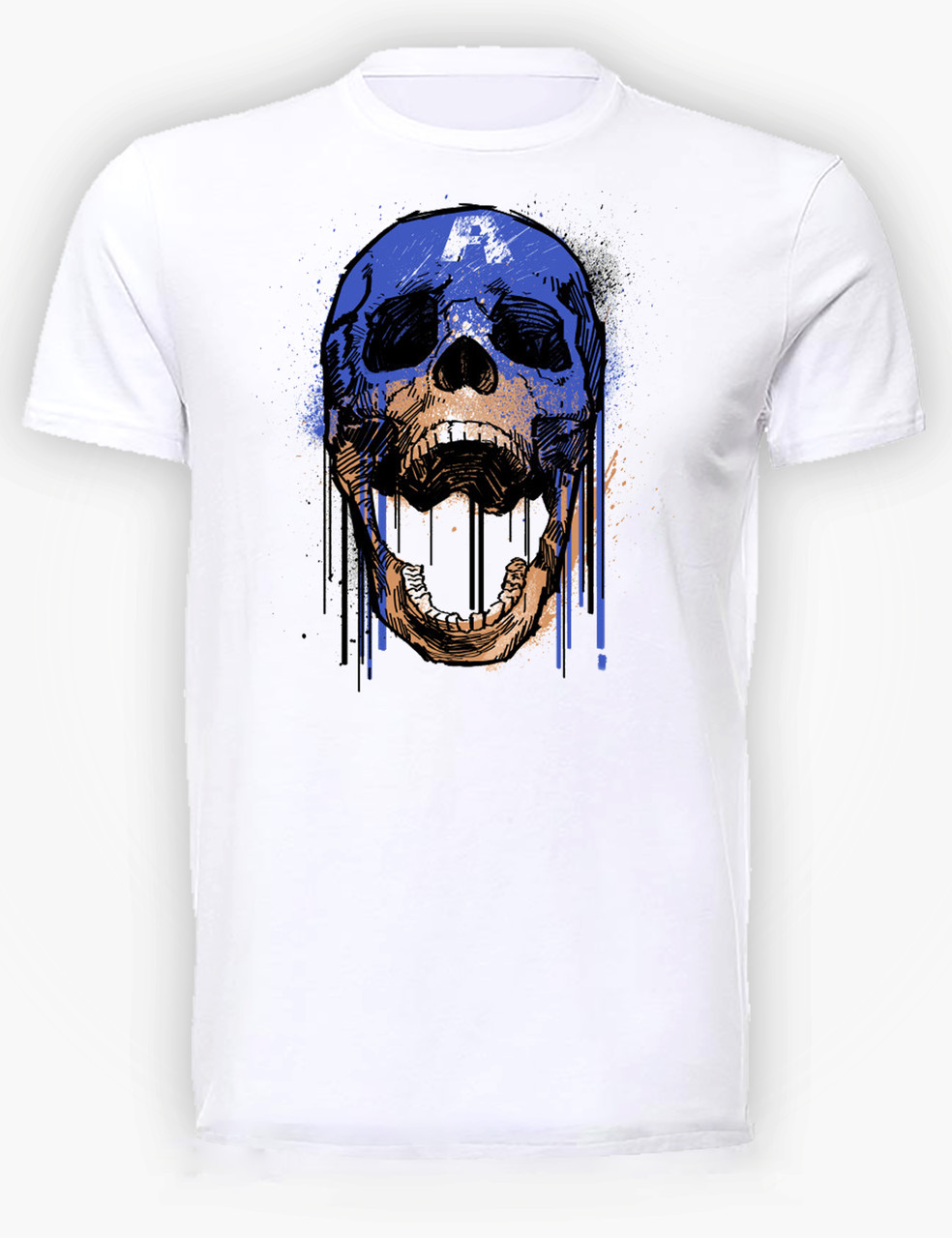 

Футболка GeekLand Капитан Америка Captain America CAP Skull CA.01.080 (FU21CA.01.080/boy-170)