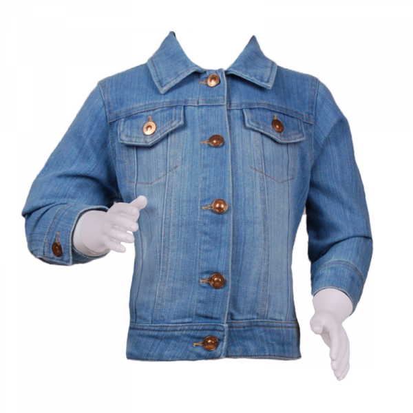 

Детская джинсовая куртка 9 лет (134 см) Z 10116-jeans джинс цвет