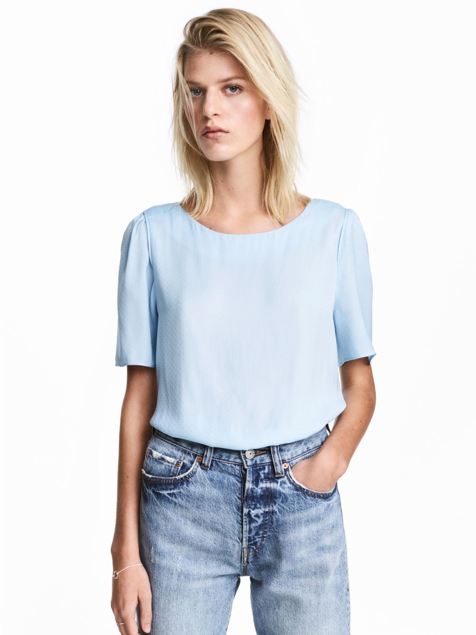 

Блузка H&M 5025895-ACUP 32 Голубая