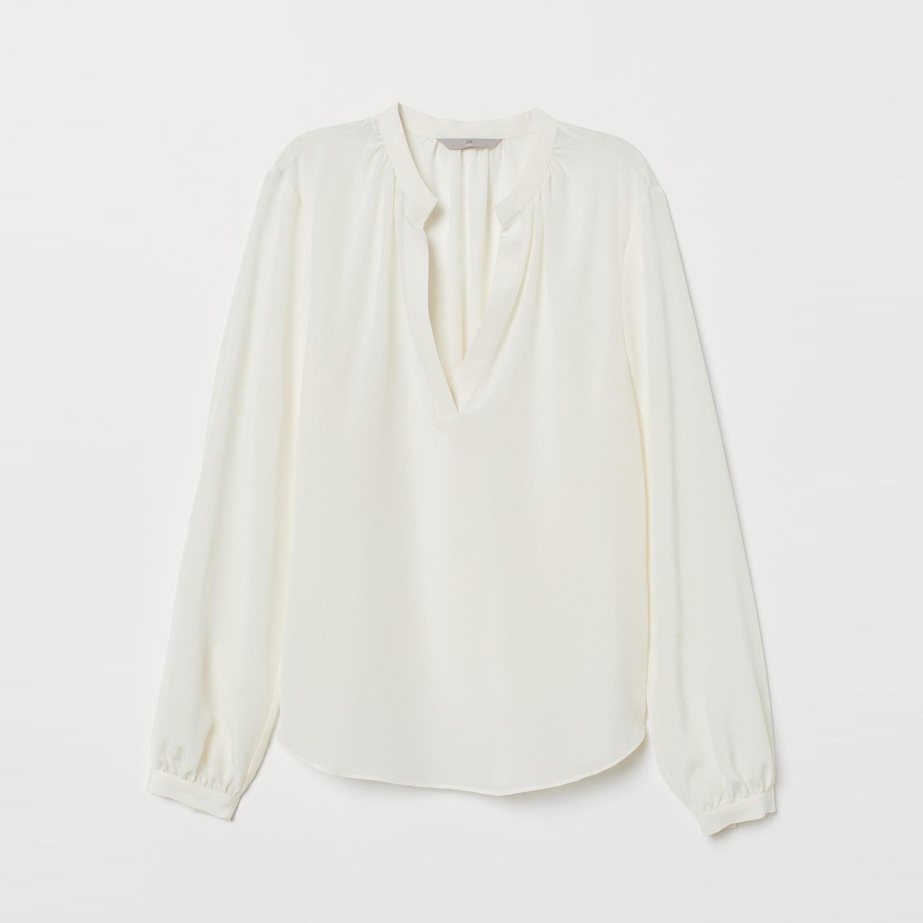 

Блузка H&M 7013599-ABAK 34 Молочная