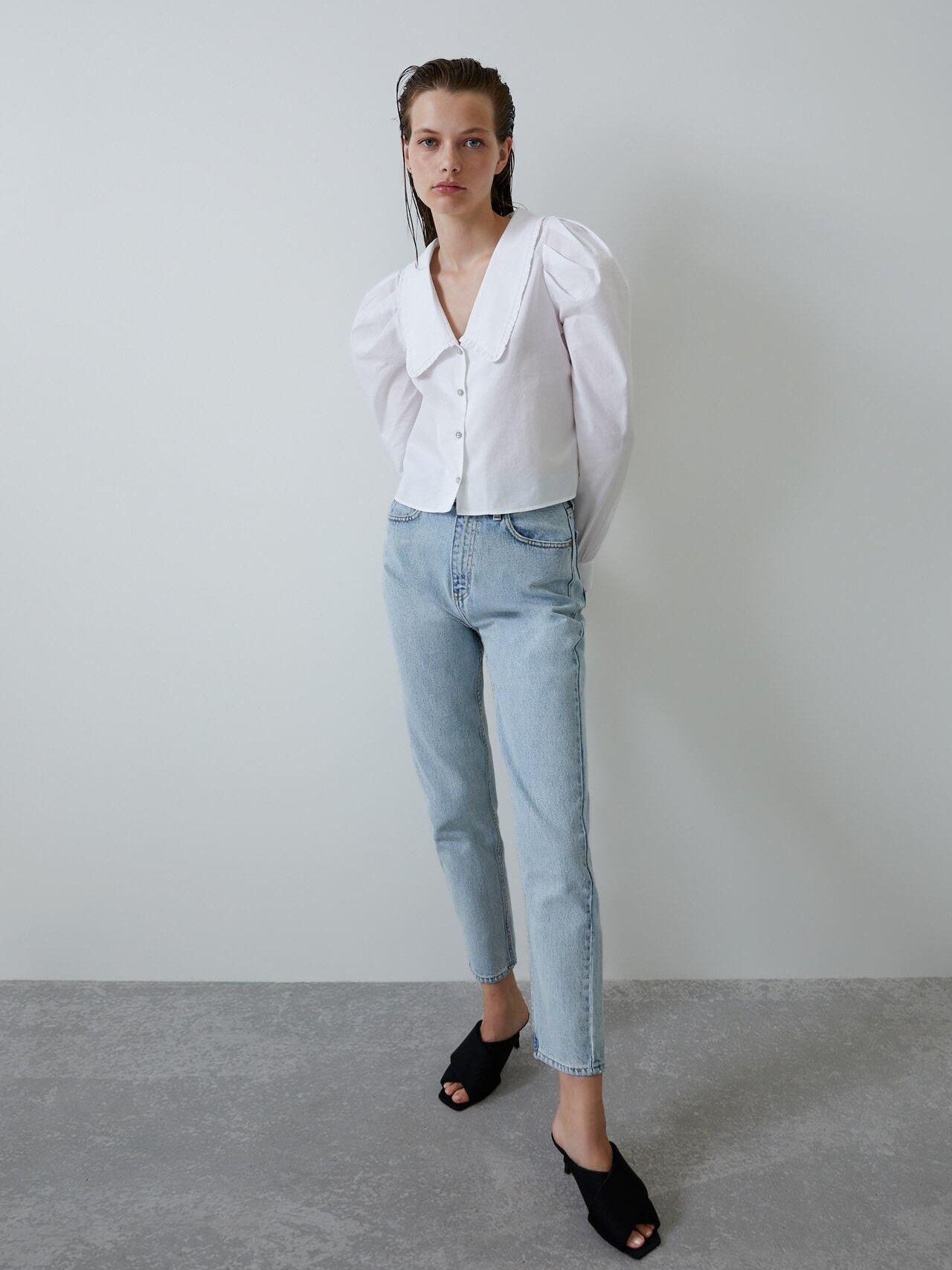 

Блузка Zara 0881/132/250-ACTS L Белая