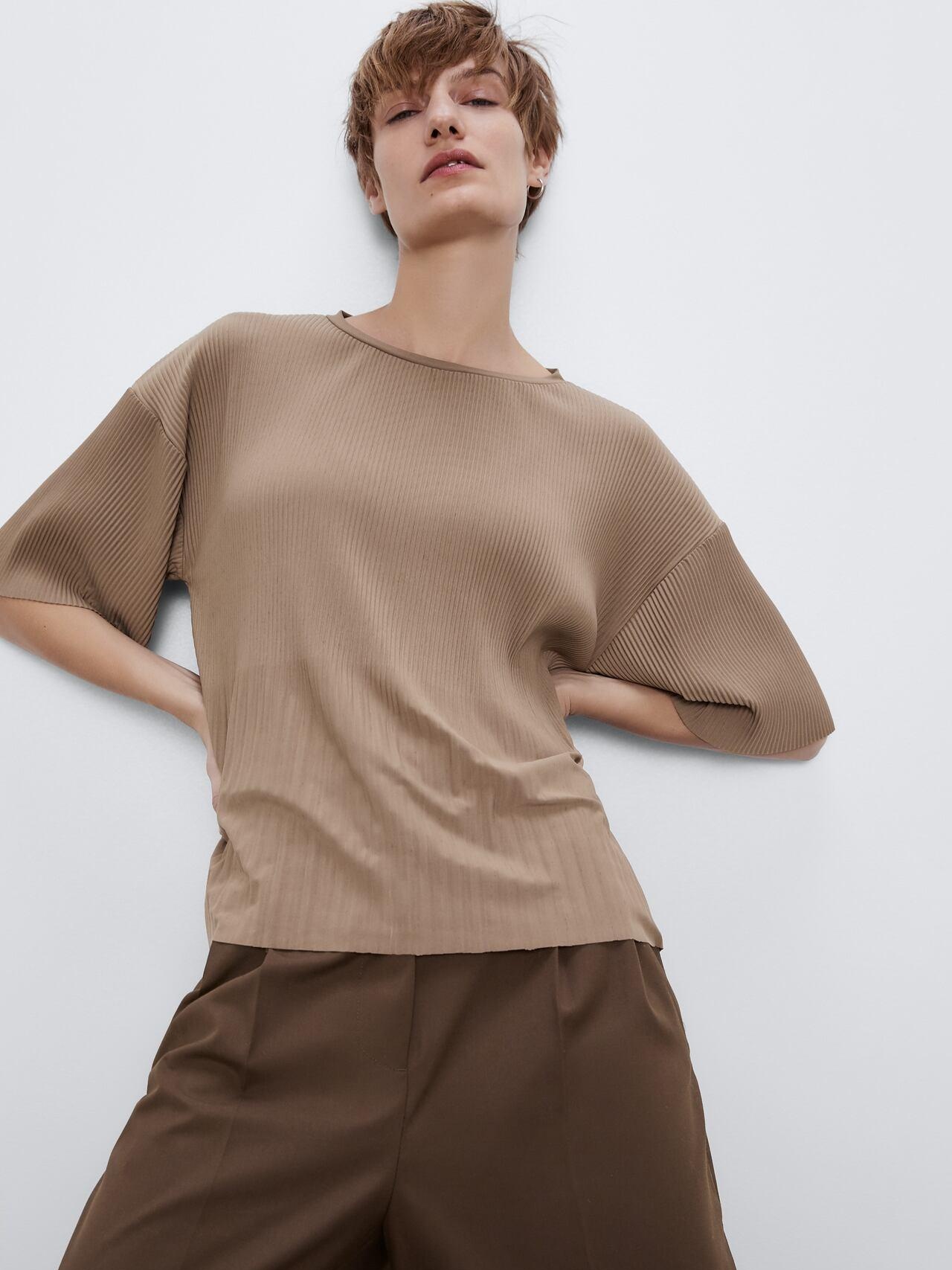 

Блузка Zara 5584/464/729-ACXI L Темно-бежевая