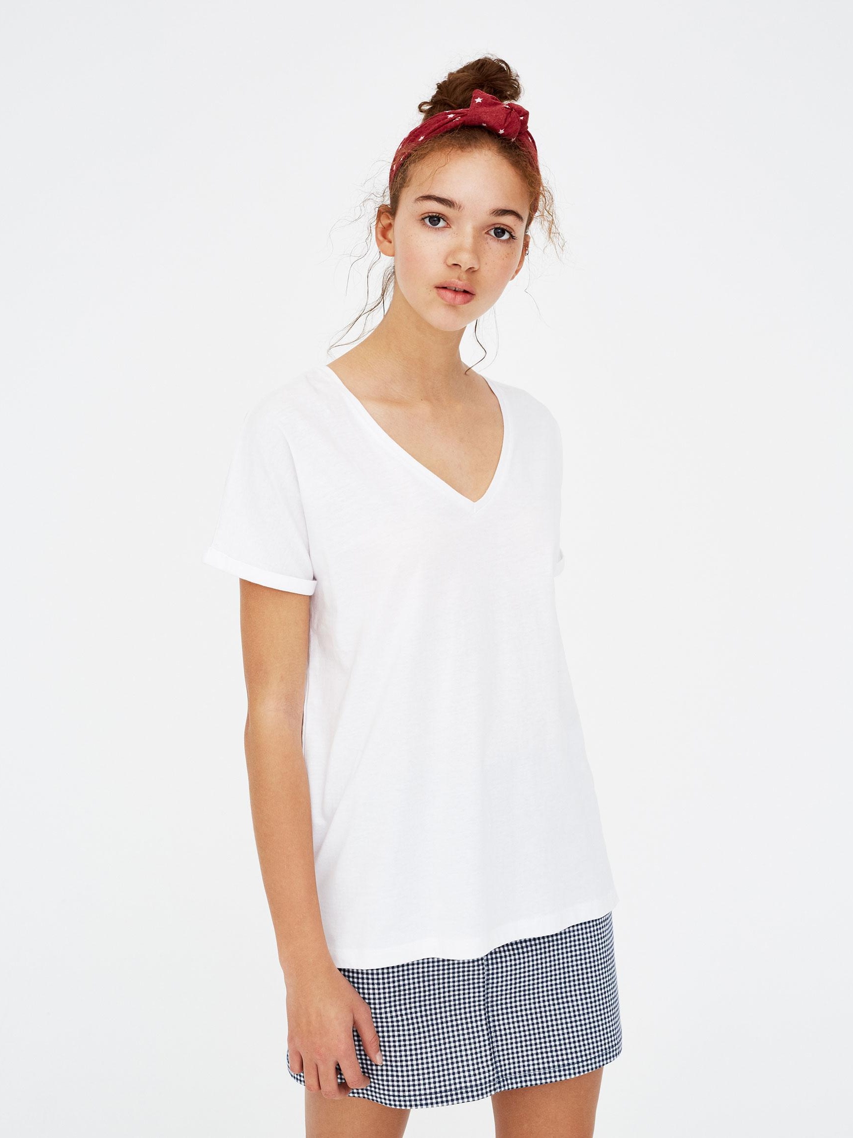 

Футболка Pull & Bear 5237309250-ACTS L Белая