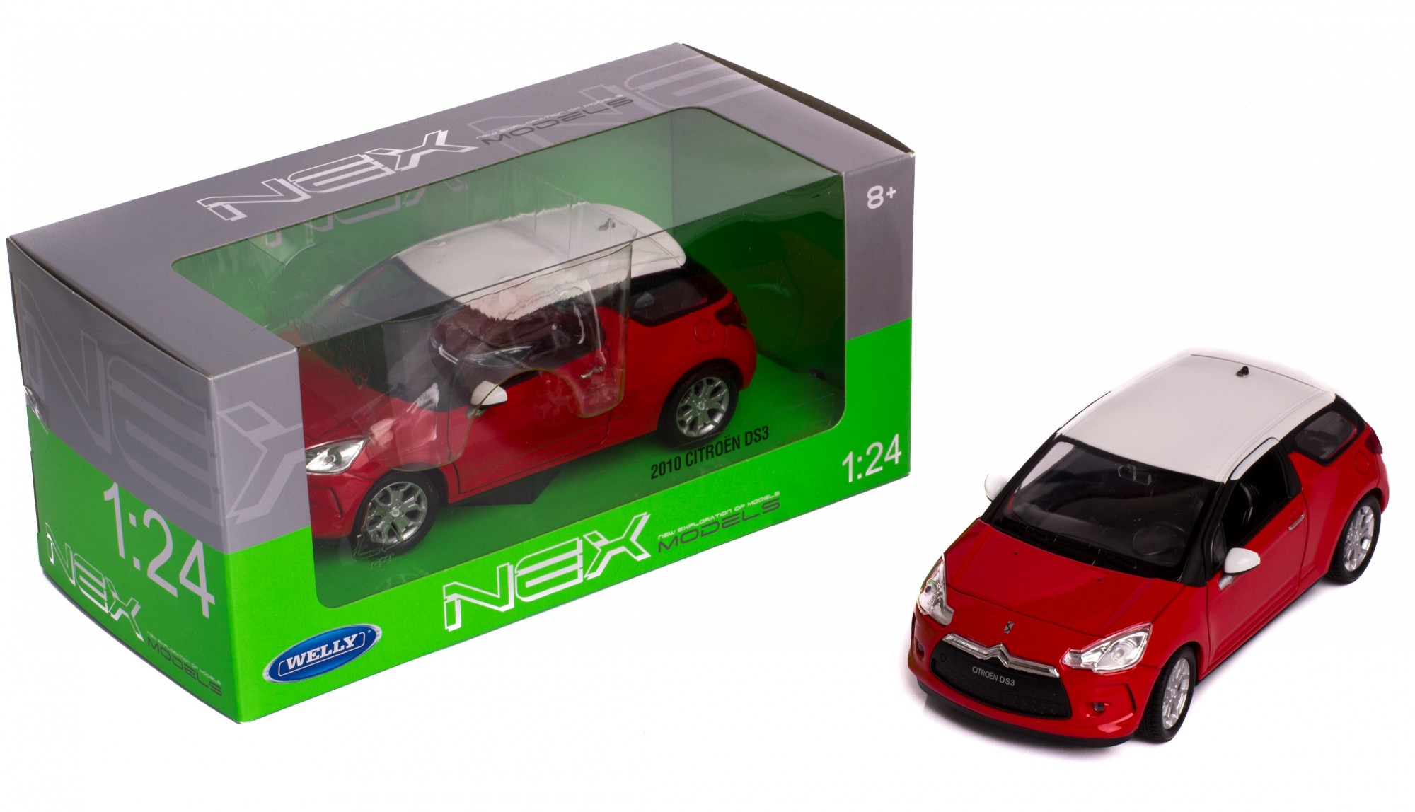 

Модель машины 1:24 CITROEN DS3 2010 Welly 24013W красный