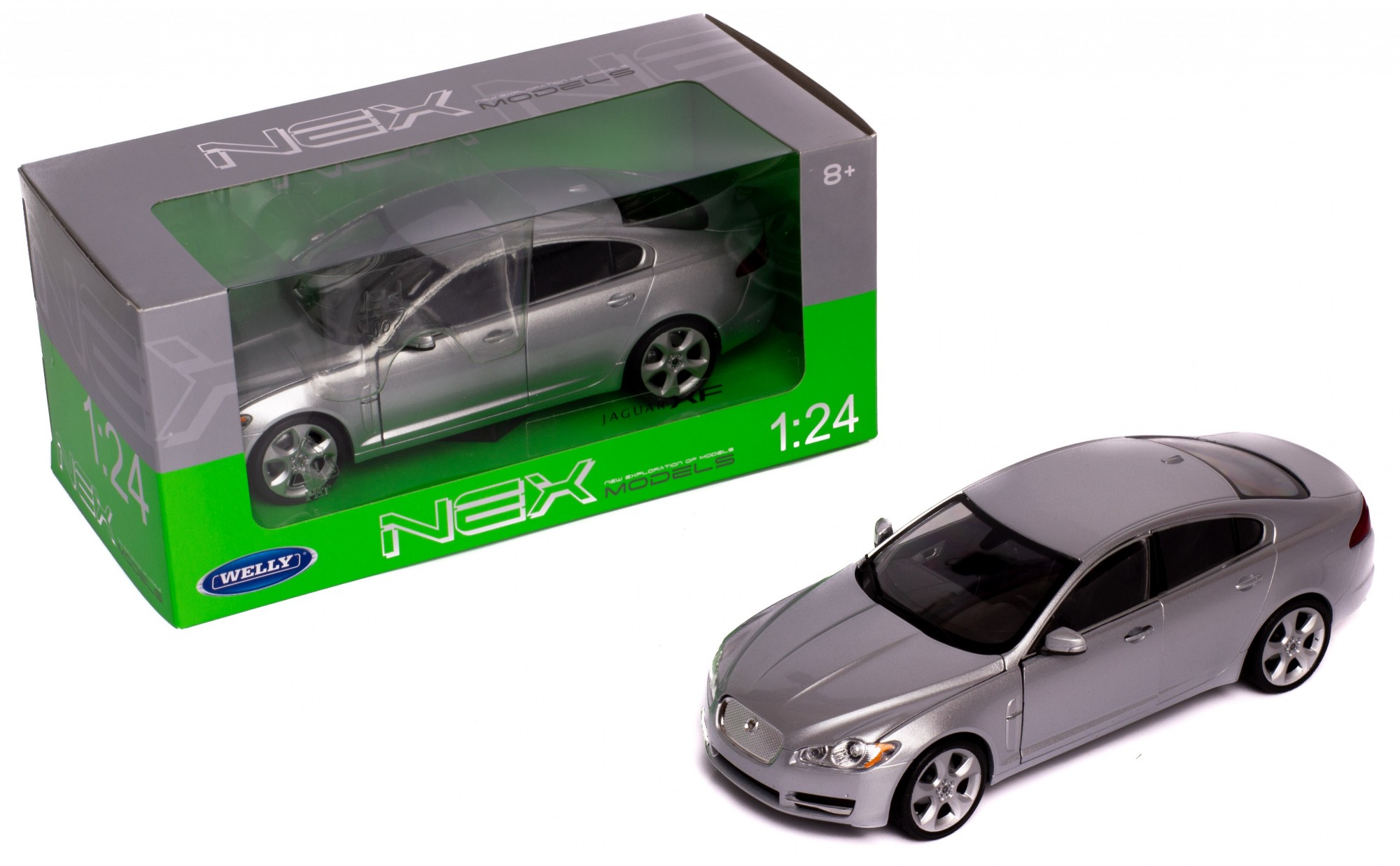 

Модель машины 1:24 JAGUAR XF 2 цвета Welly 22497W серый