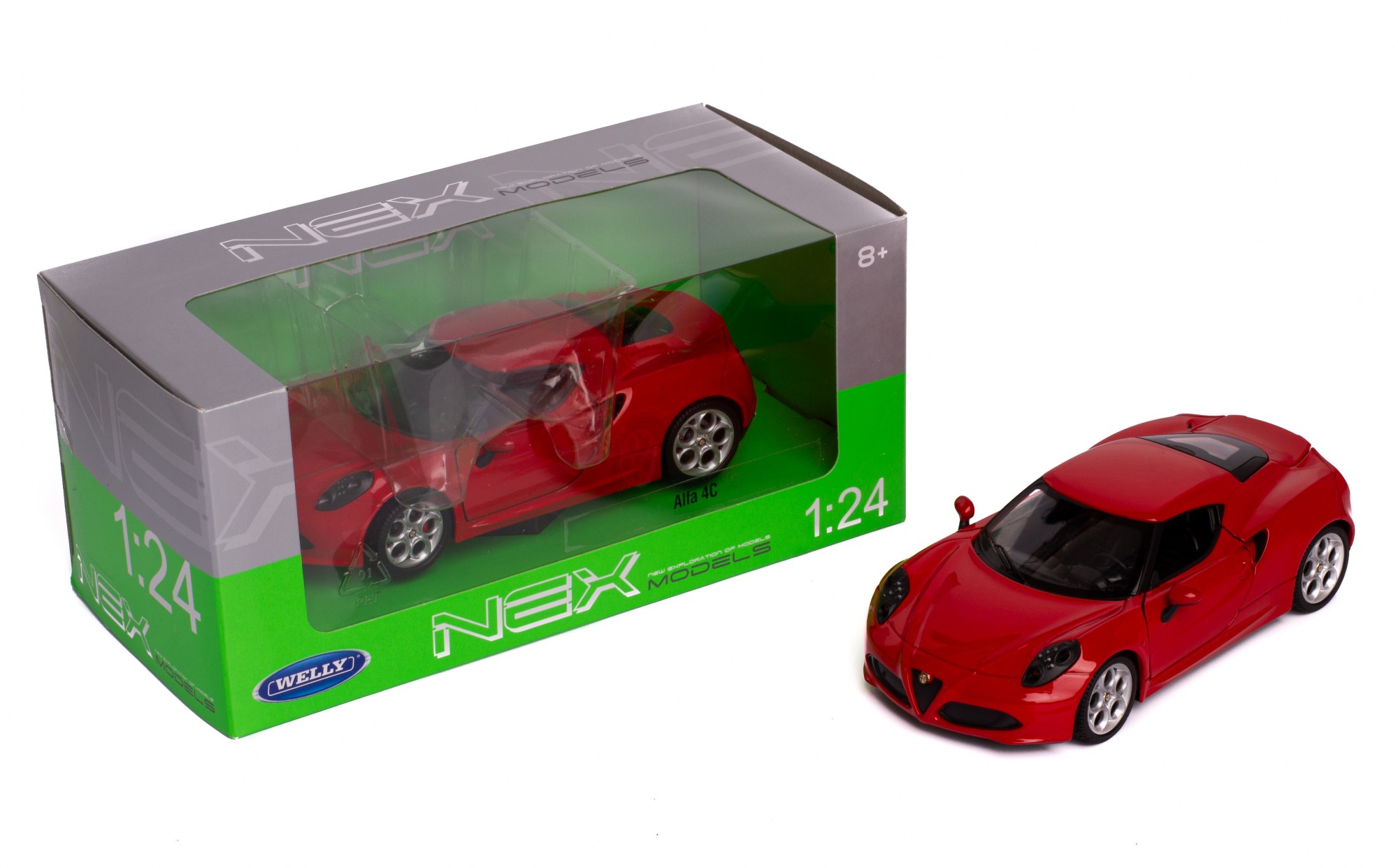 

Модель машины 1:24 ALFA 4C Welly 24048W красный