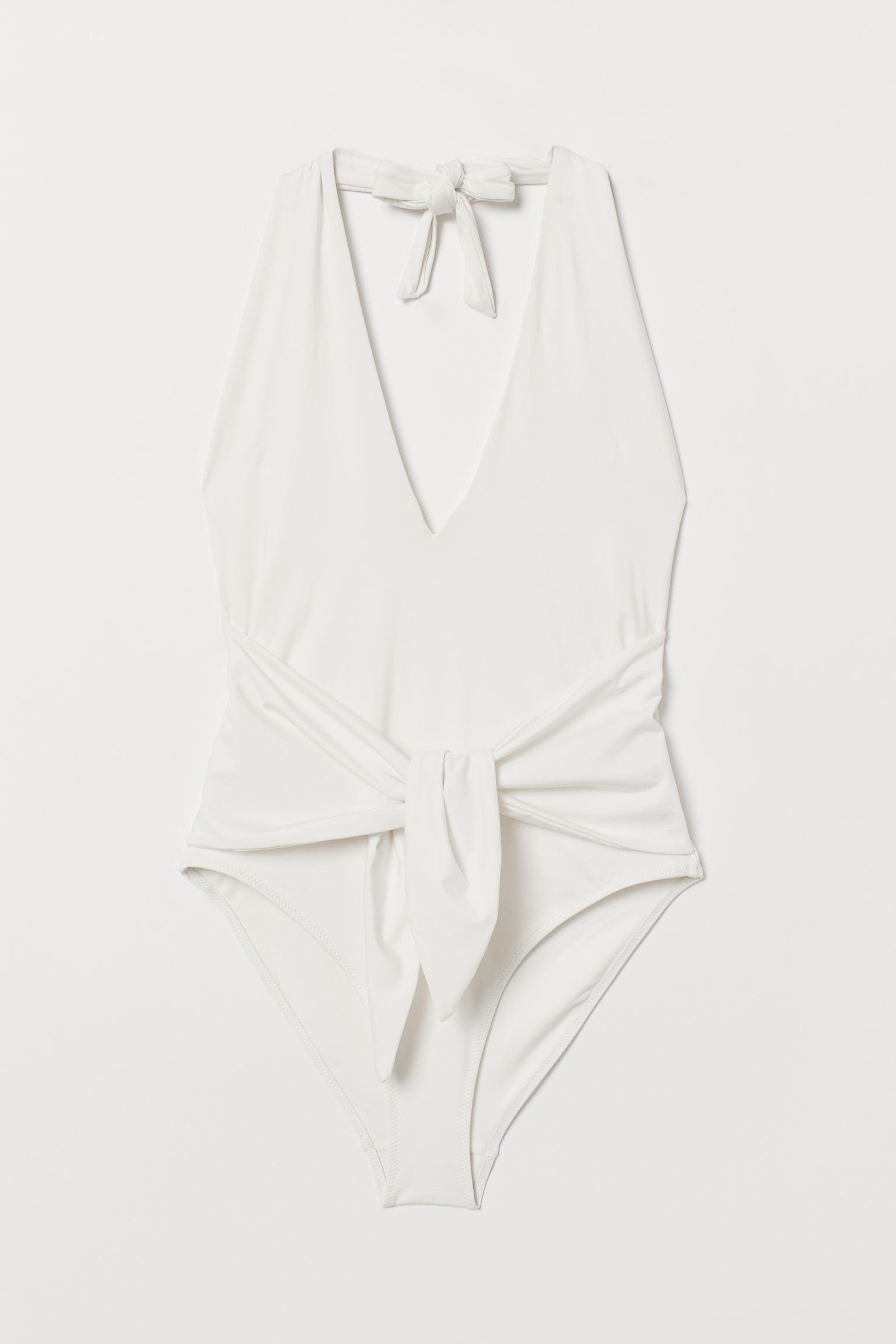 

Купальник слитный женский H&M 7878530-ACTS 38 Белый