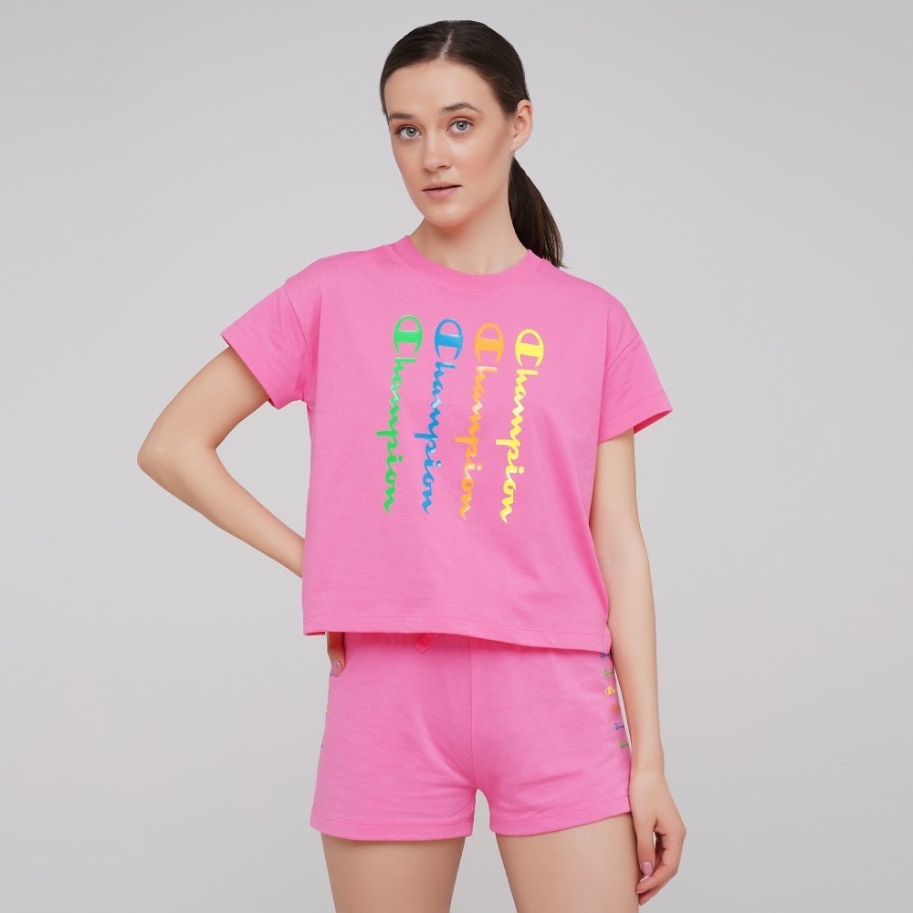 

Женская футболка Champion Crewneck T-Shirt Розовый 44 (cha112682-PNFF)