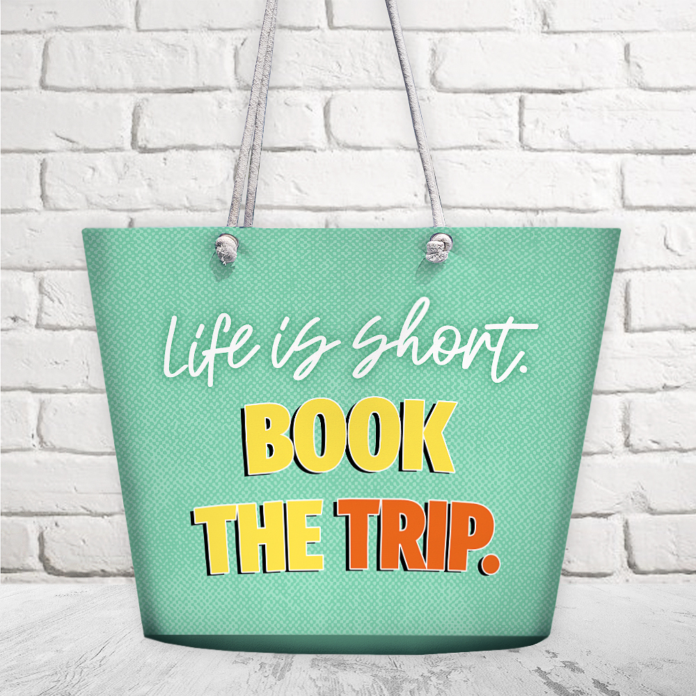 

Пляжная сумка Malibu Presentville Life is short. Book the trip 50х36х15 см