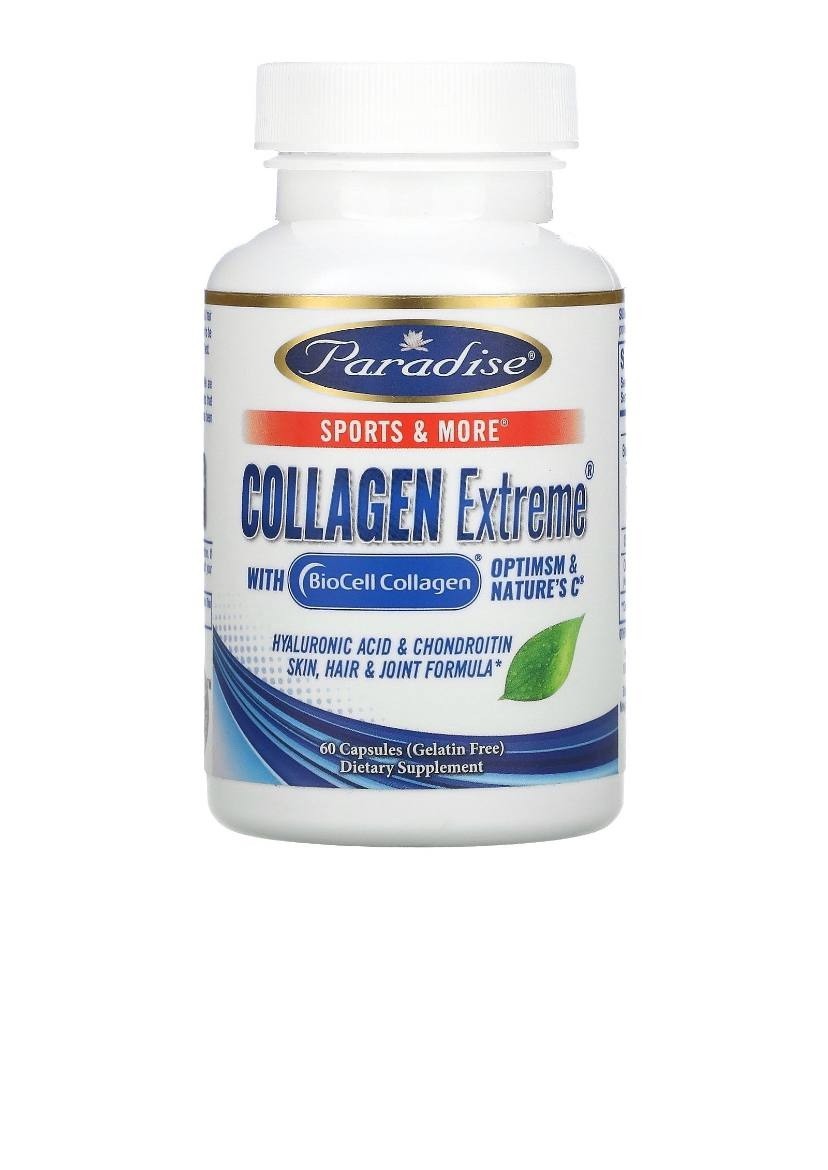 

Paradise Herbs, Collagen Extreme с коллагеном BioCell, OptiMSM и натруальным витамином C, 60 капсул