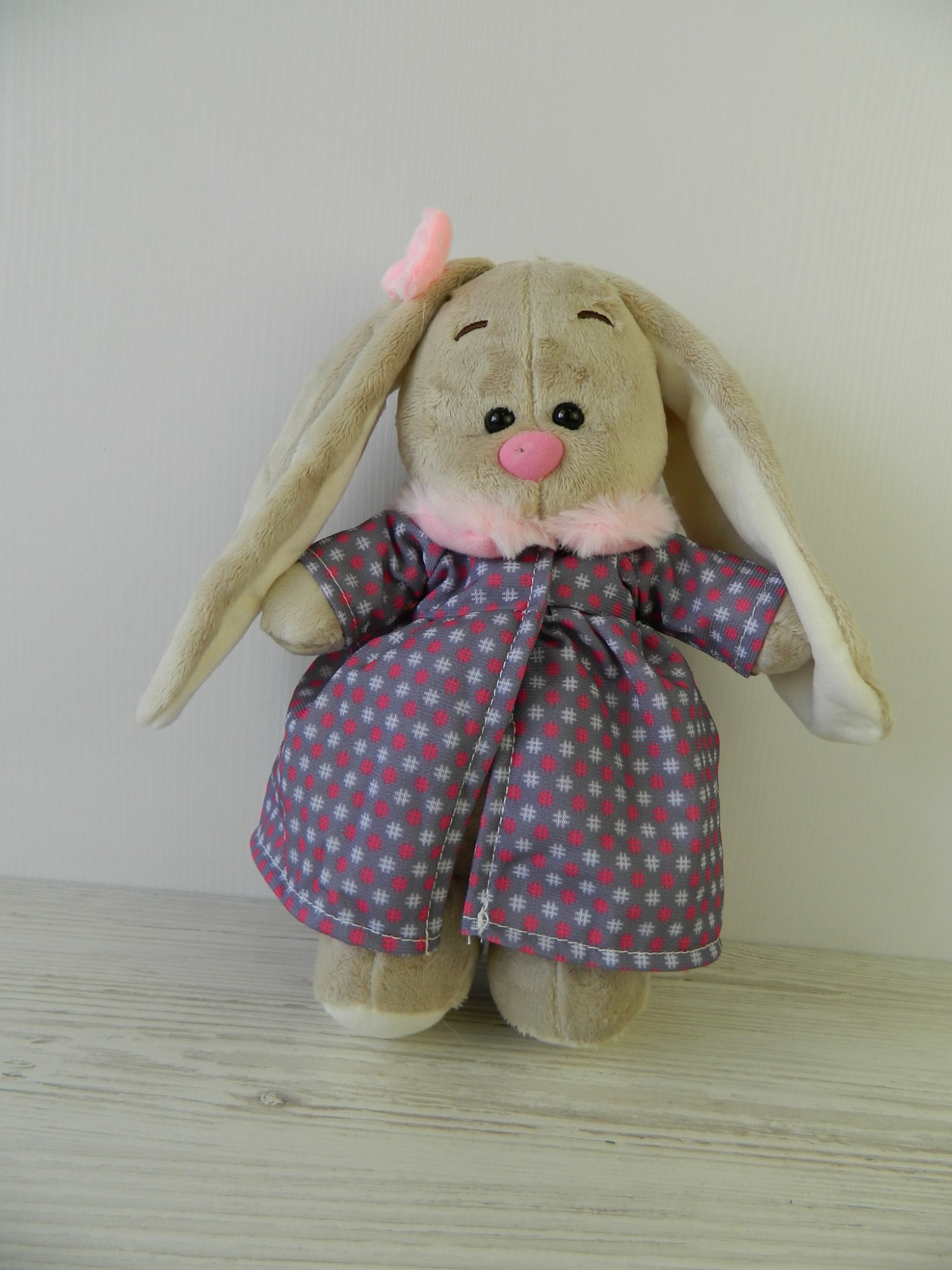 

М'яка іграшка зайчик Кнопа 1/4 26см сірий