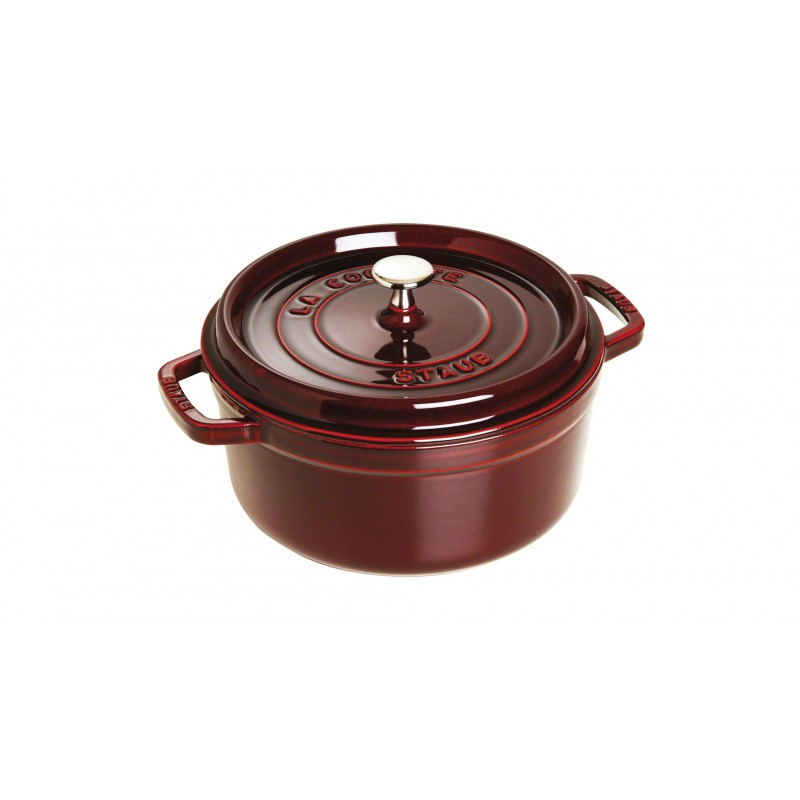 

Кастрюля чугунная эмалированная Staub с крышкой 3.8 л 24 см вишня 1102487