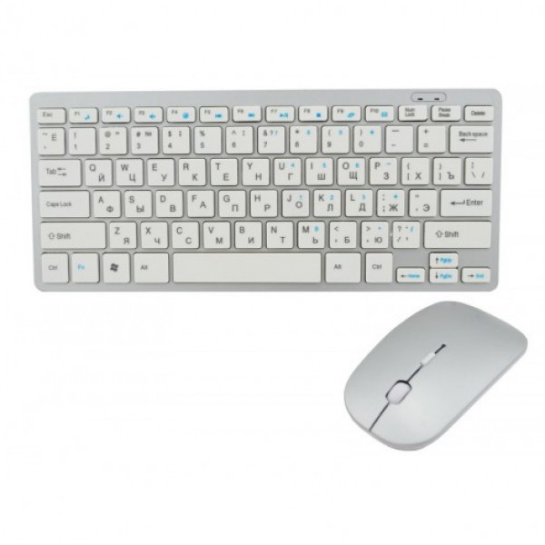 

Беспроводный комплект (клавиатура и мышка) WIRELESS W03 White
