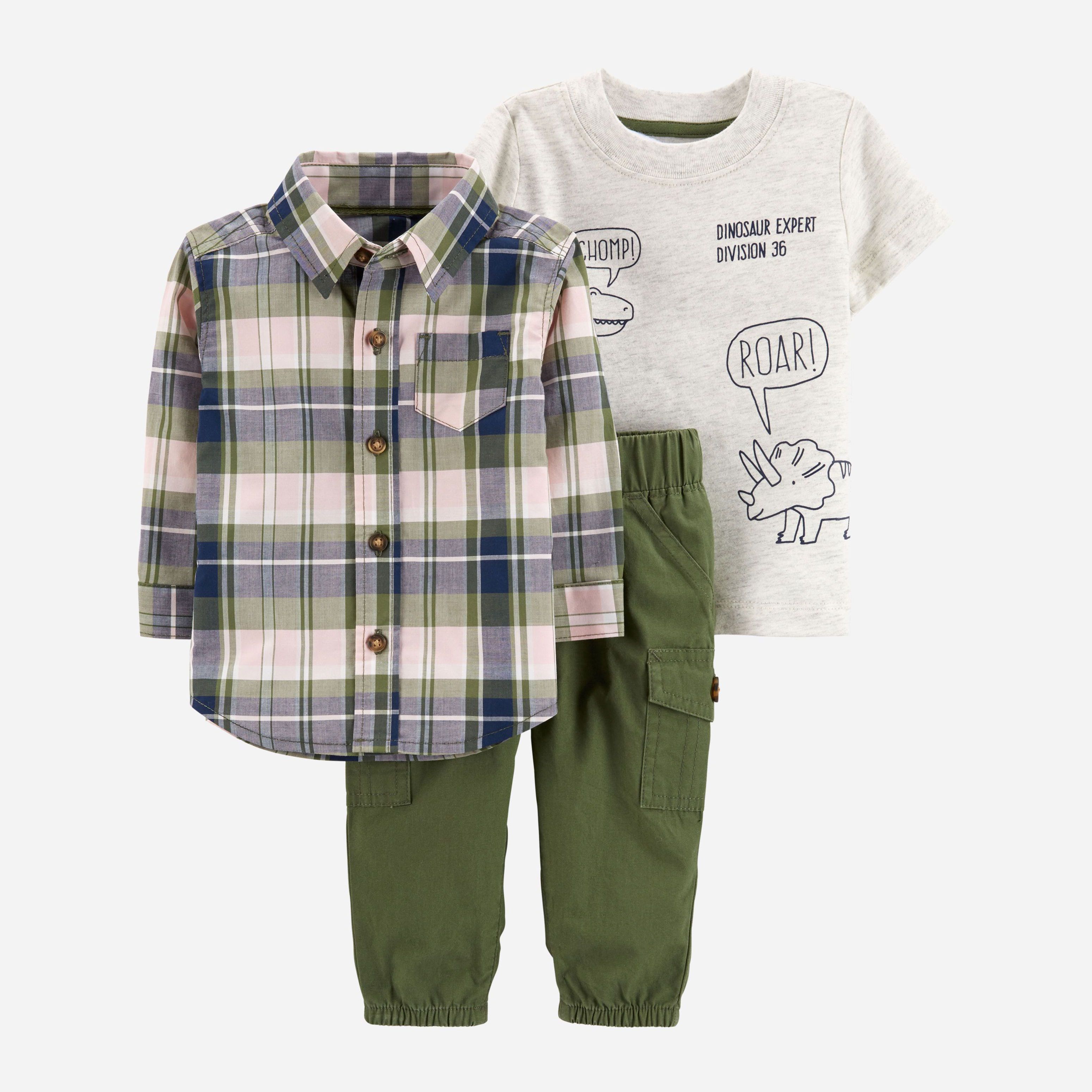 

Комплект (рубашка + футболка + брюки) Carters 16546010 69-72 см Разноцветный