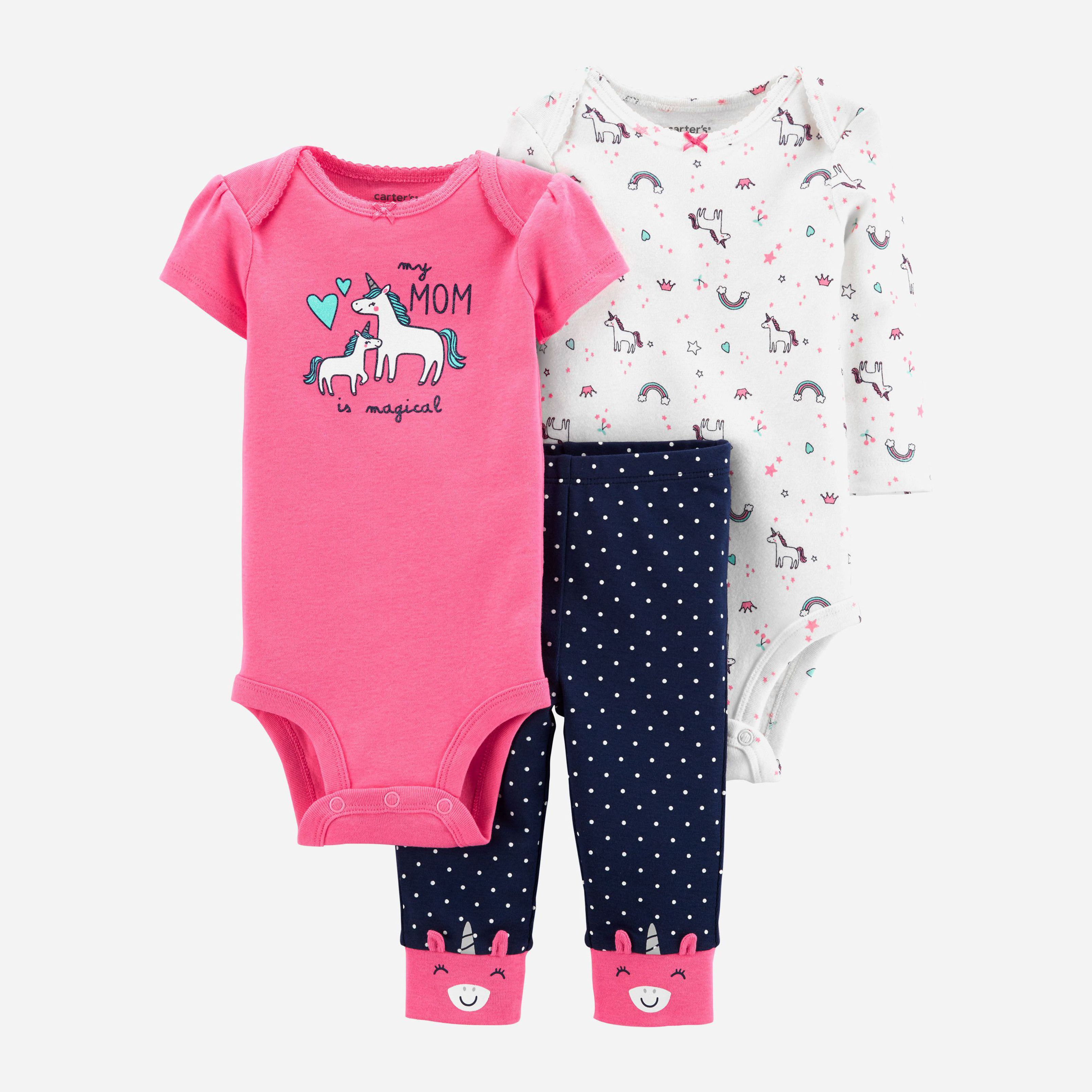 

Комплект (боди 2 шт + брюки) Carters 17646610 76-81 см Разноцветный