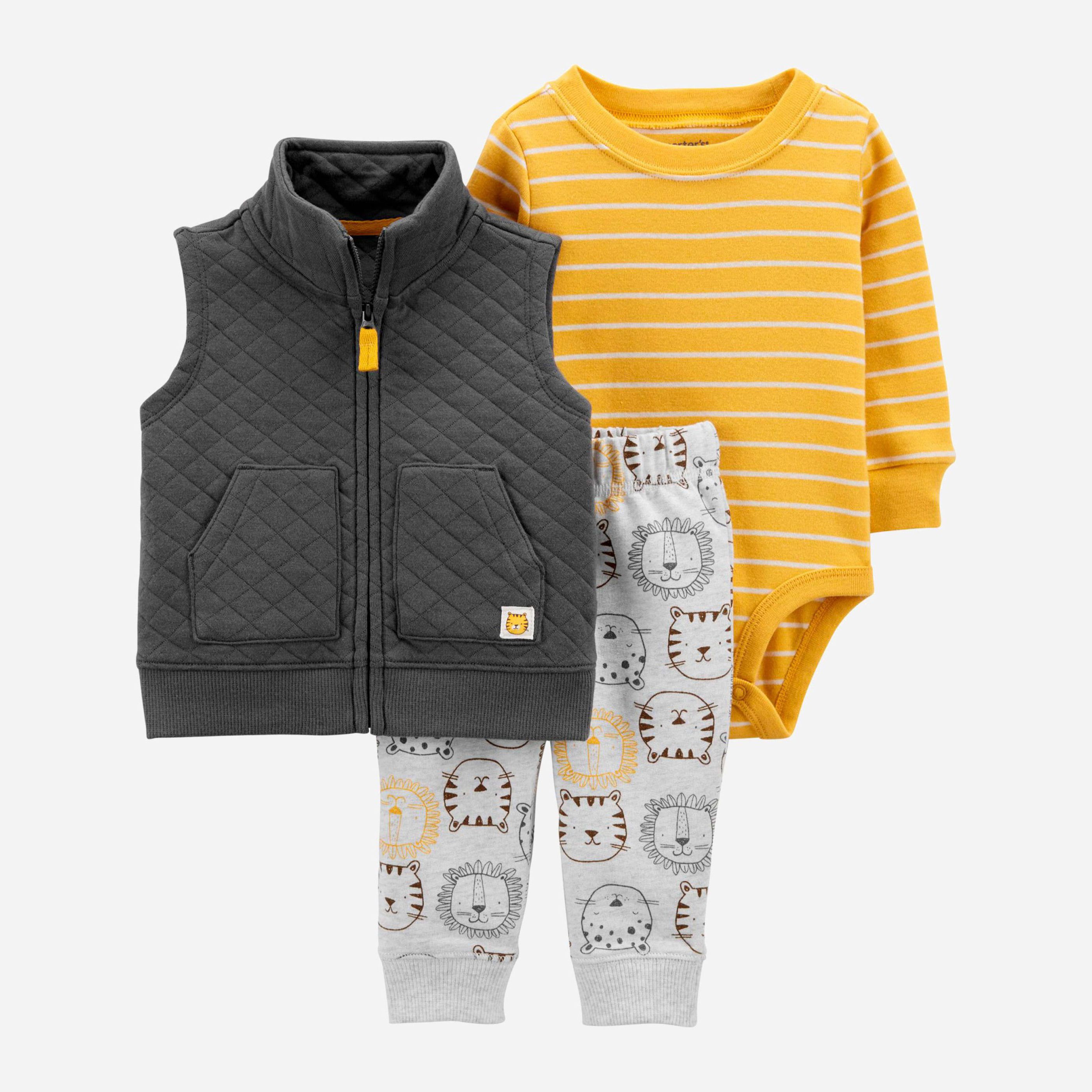 

Комплект (жилет + боди + штаны) Carters 1L546210 81-86 см Разноцветный