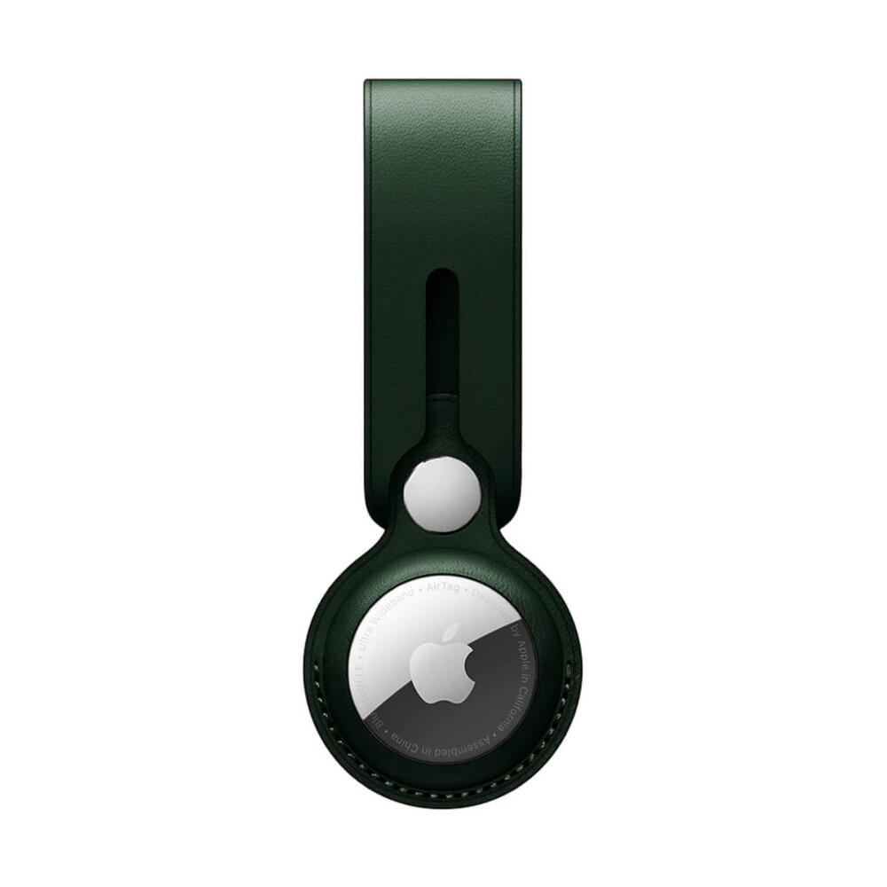 

Брелок - чехол Silicone Loop c кнопкой для AirTag Dark Green / Темно-зеленый