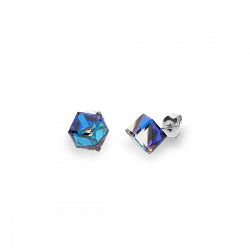 

Серебряные серьги Spark со Swarovski Cube Studs Medium K48416BB
