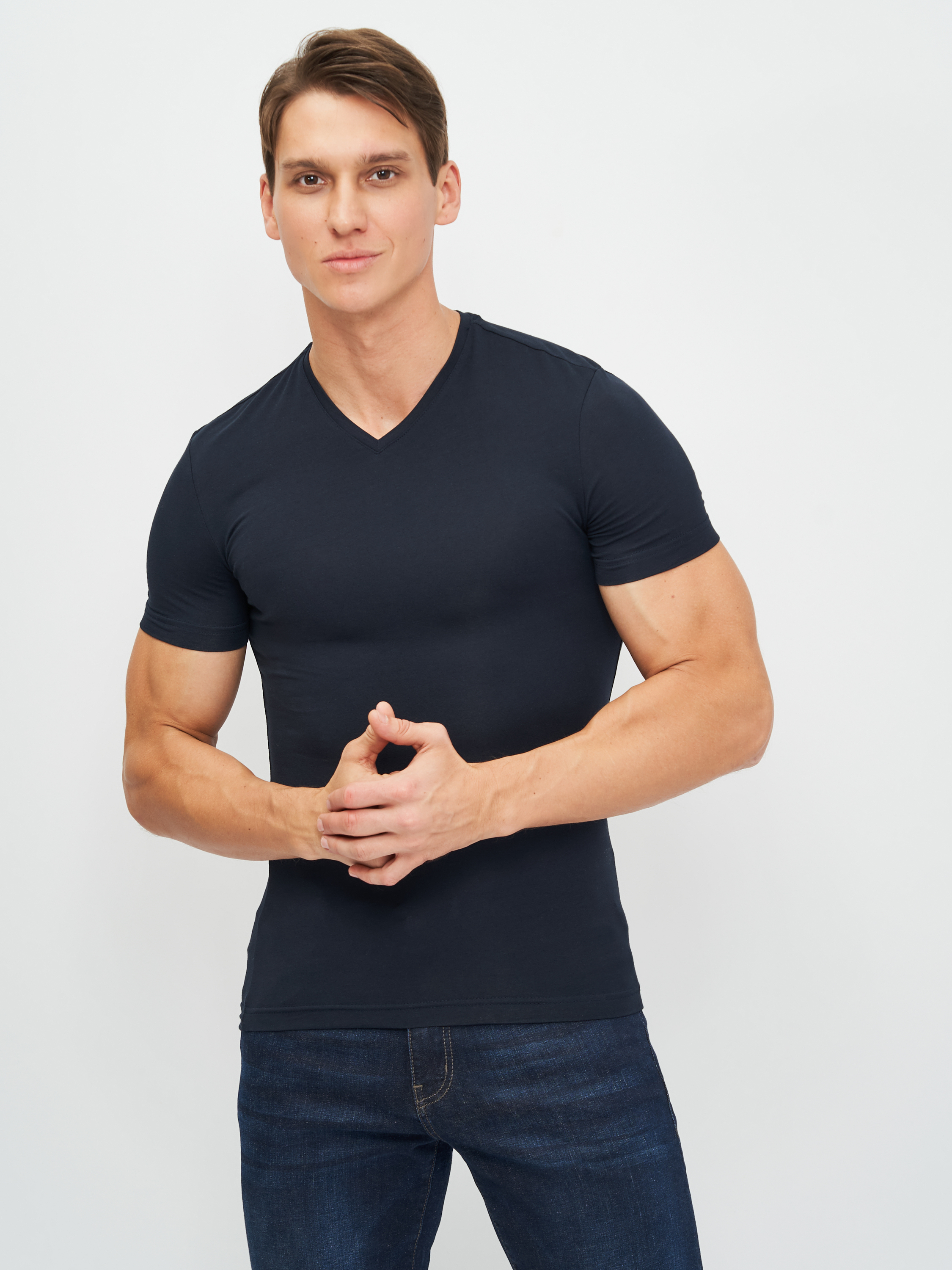 

Футболка H&M 2304-54253322 XS Темно-синяя