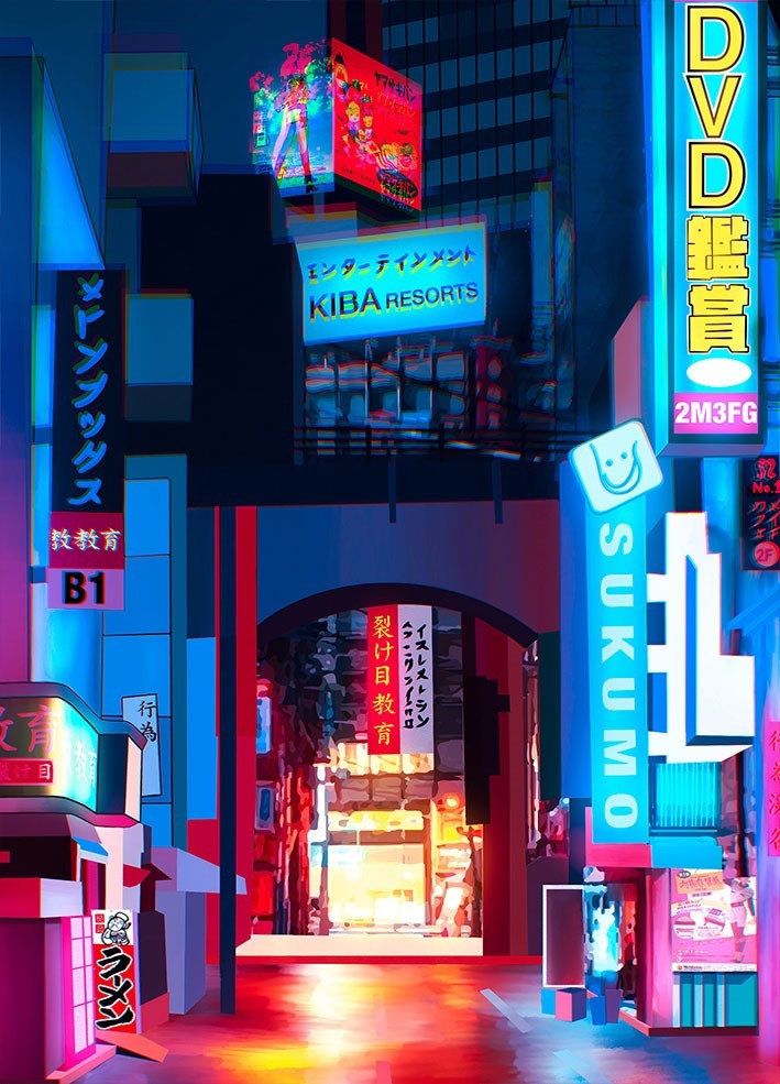 

Картина Xxnois Neon megalopolis 50х70 см NE01