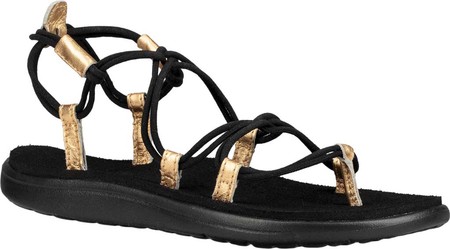 

Женские сандалии Teva Voya Infinity Strappy Sandal Black/Gold Polyester 41