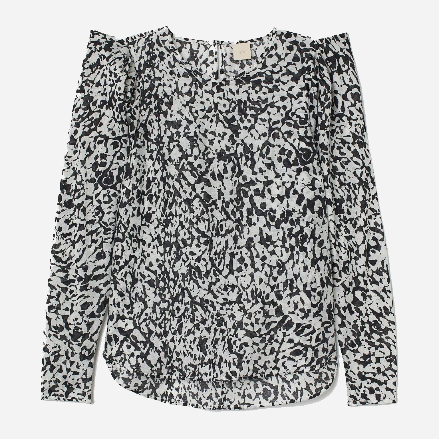 

Блузка H&M 8437531sm 40 Черная с белым