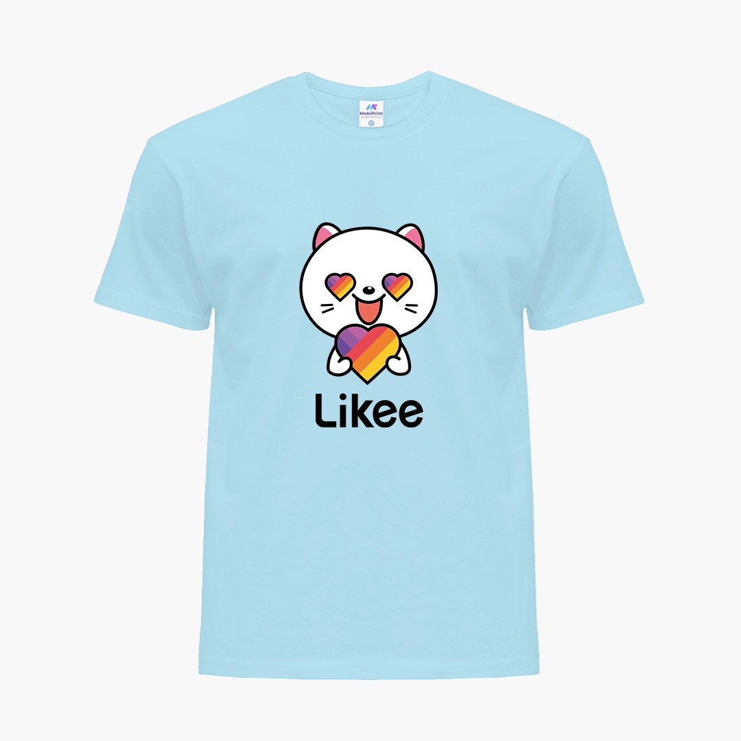 

Детская футболка Лайк Кот (Likee Cat) (25186-1036) 134-140 см Хлопок Голубой