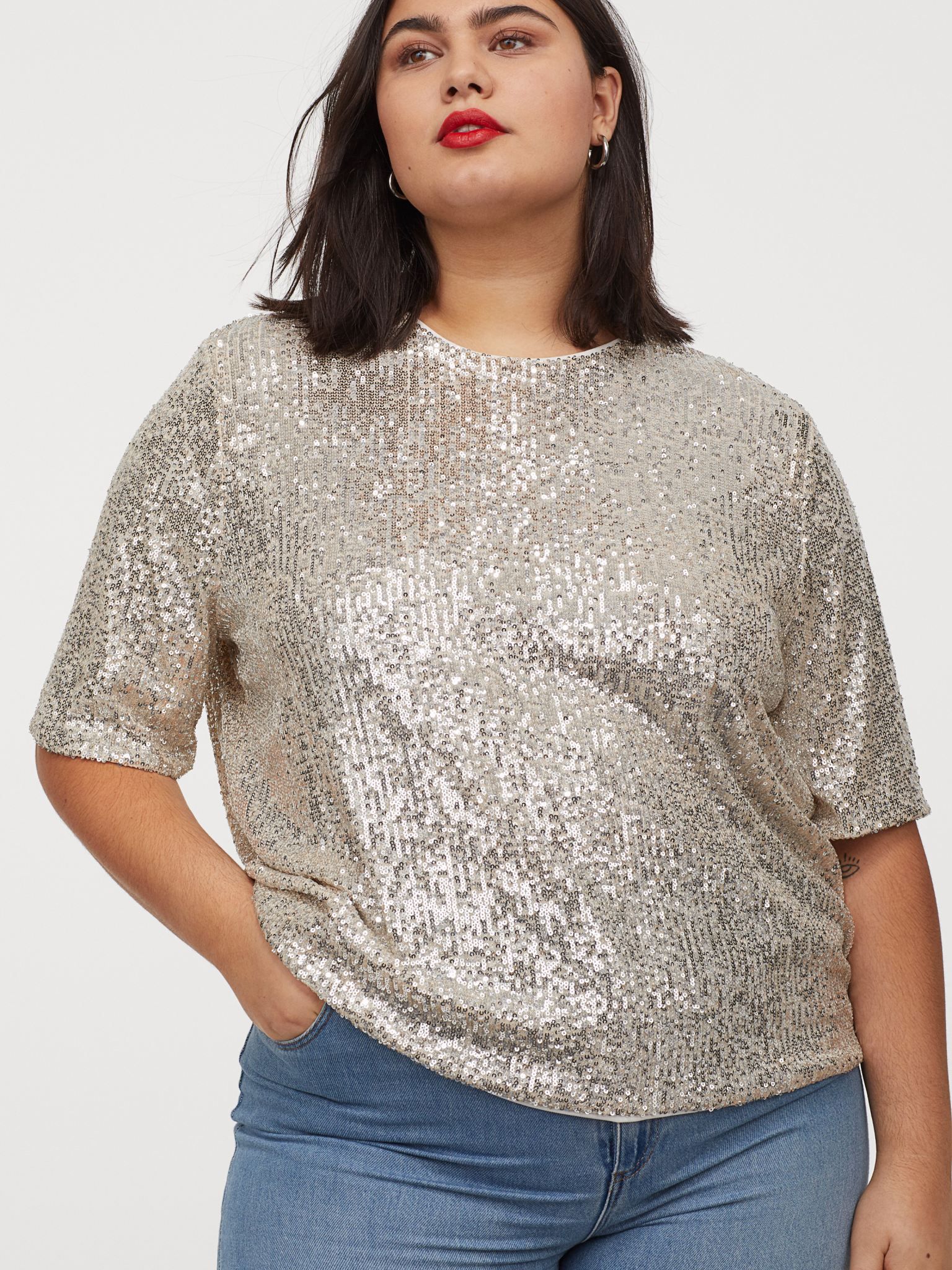 

Блузка H&M 900306sm 4XL Светло-бежевая