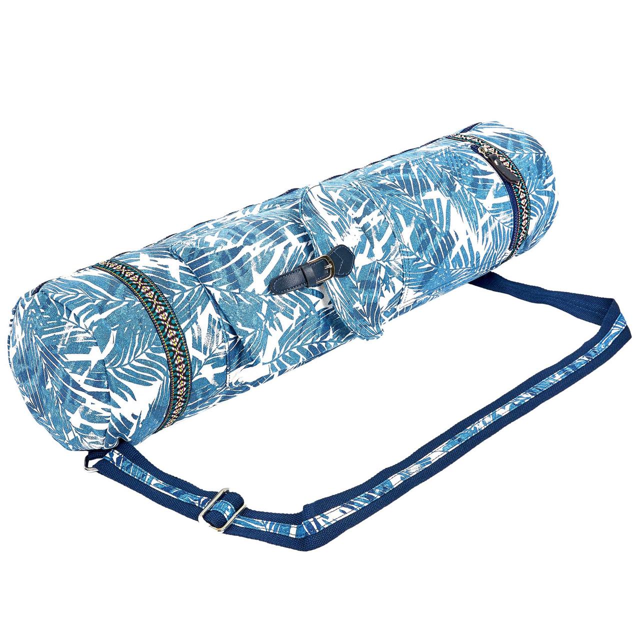 

Чехол для коврика сумка для йога коврика Zelart Yoga bag My Fit 6972-3 Blue-White