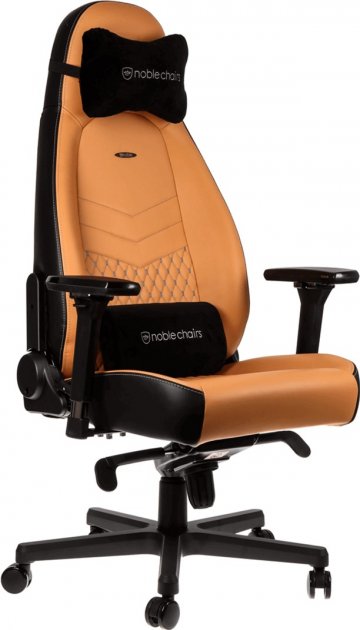 

Крісло ігрове Noblechairs Icon Real Leather Cognac/Black (GAGC-091)