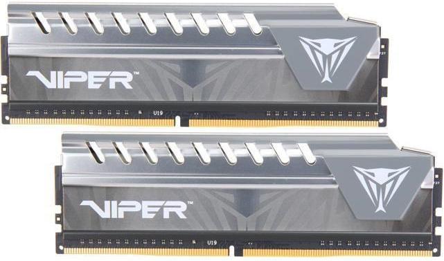 

Модуль пам'яті для комп'ютера DDR4 32GB (2x16GB) 2666 MHz Viper Elite Black/Gray Patriot (PVE432G266C6KGY)