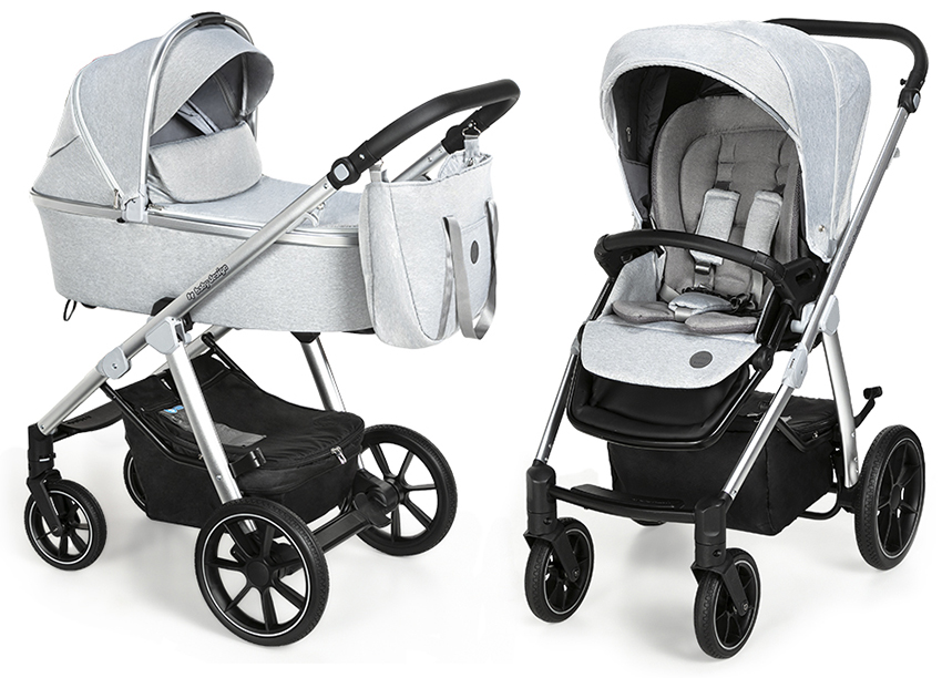 

Универсальная коляска 2 в 1 Baby Design Bueno(27 - Light Gray, без вышивки)