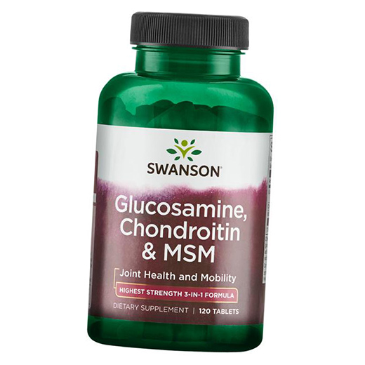 

Glucosamine Chondroitin & MSM Highest Strength Swanson 120таб (03280002)